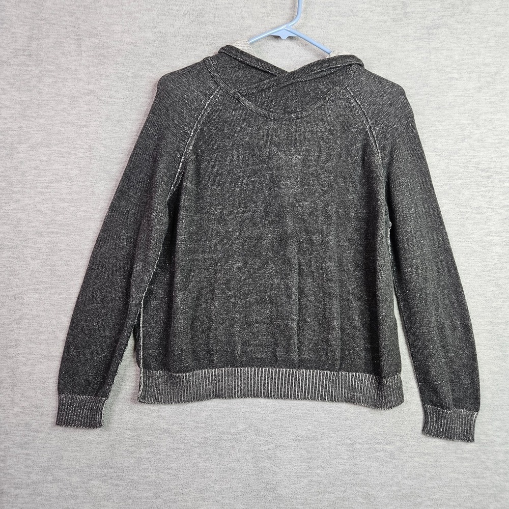 Eileen Fisher Hooded Sweater Women's Size XS Gray Knit Pullover Minimalist